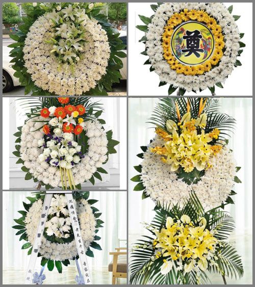 山东青岛莱西市姜山镇大河头村花圈速递